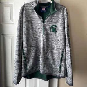 Mens Michigan State Spartans Quarter Zip Pullover